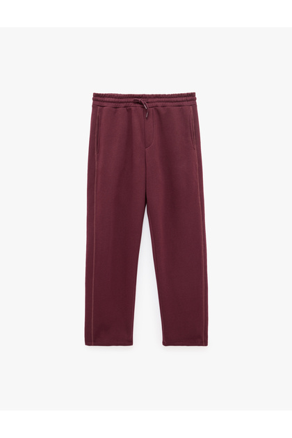 Three-Threaded, Ruffled, Pocketed, Tie-Waist Sweatpants