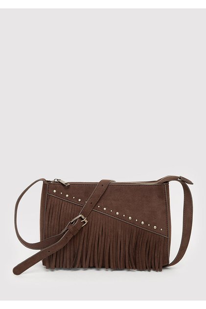 Püskül Detaylı Suni Süet Omuz Çantası 1913961-70246