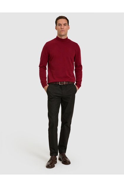 Anthracite Slim Tailored Canvas Trousers 50331211-Vr006