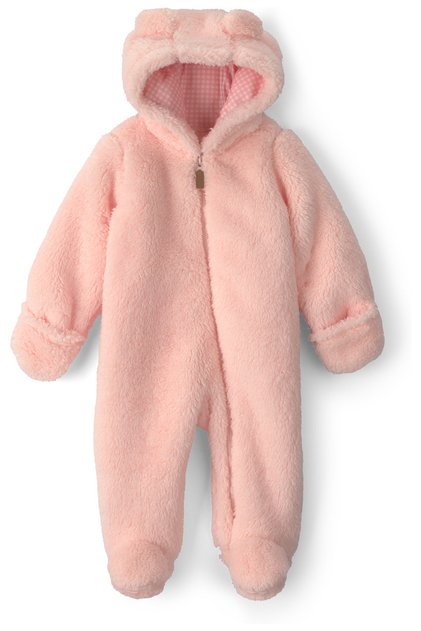 Kız Bebek Kapüşonlu Tulum Yenidoğan-9 Ay Pembe