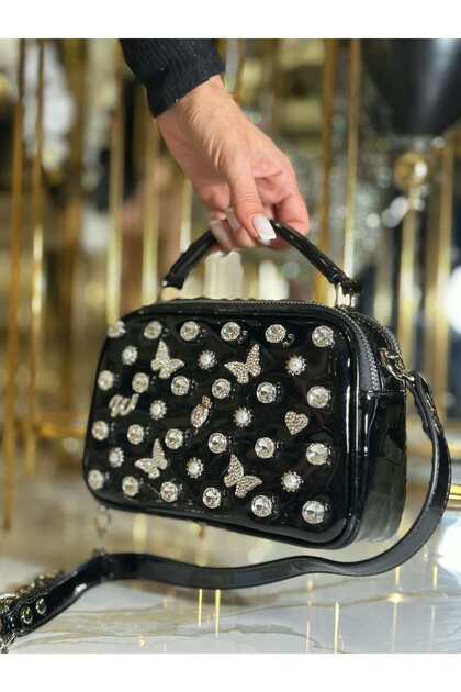 K-26889 Stone-Embellished Leather Bag