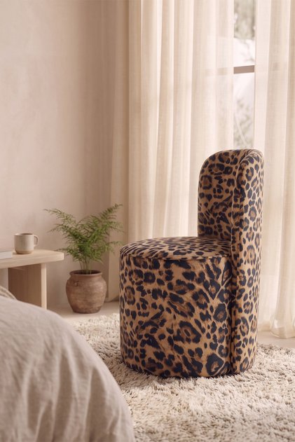 Lady Sırtlı Makyaj Puf Leopar