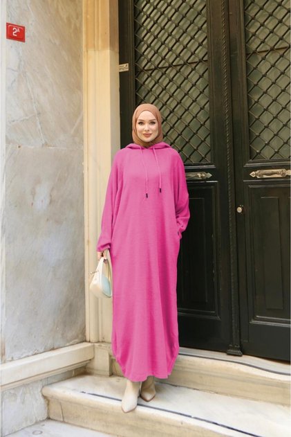 Hooded Long Knitted Dress