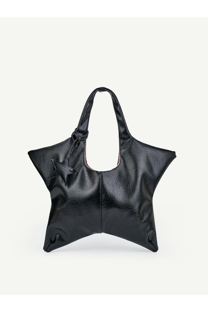 Black Stella, Star Shaped, Star Charm Gift, Hand and Shoulder Bag