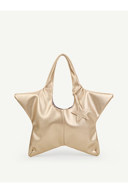 Gold Stella, Star Shaped, Star Charm Gift, Hand and Shoulder Bag