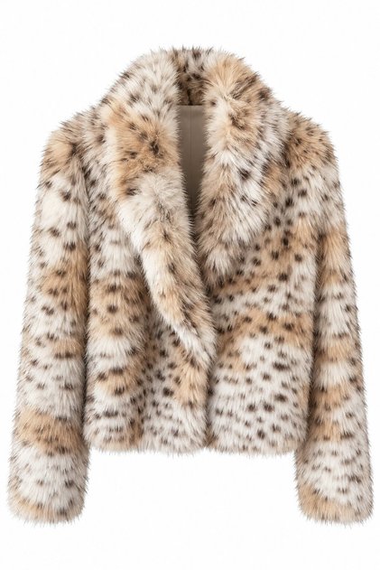 Patterned Snap Button Fur - 17682