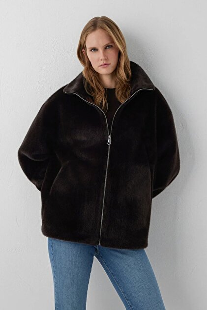 High Collar Women's Coat M1110597-70219