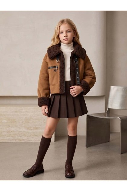 Girl's Suede Coat