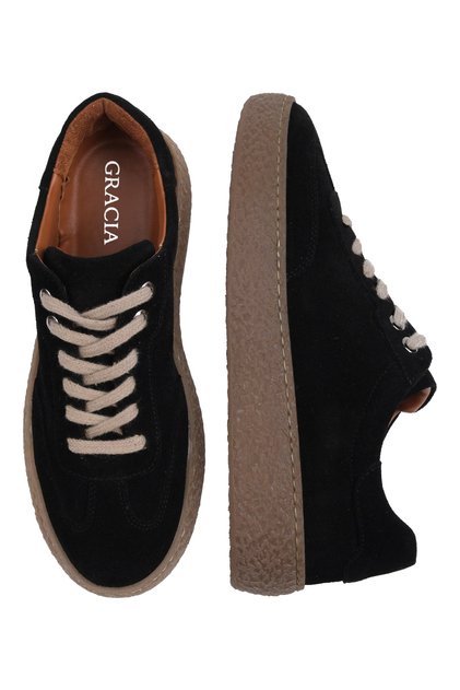 Women's Sneaker Genuine Suede Leather Orthopedic Thick Sole Lace-Up Retro Casual Sports Shoes