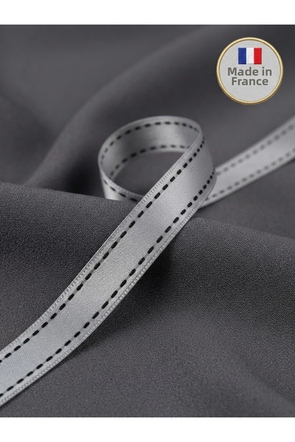 French Punto Detailed Satin Ribbon / Decorative Ribbon / Special Occasion Decoration Ribbon / Sewing Closure Ribbon - 10mm - 25 Meters