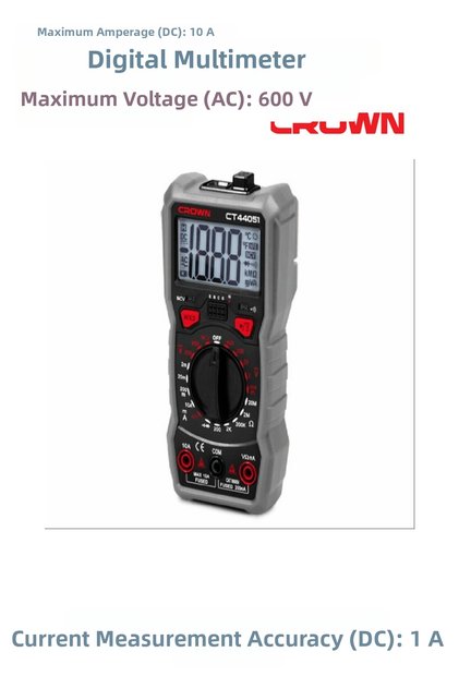 Digital Multimeter 600 V | Ncv, Dc 10 a and Resistance Meter, Ct44051