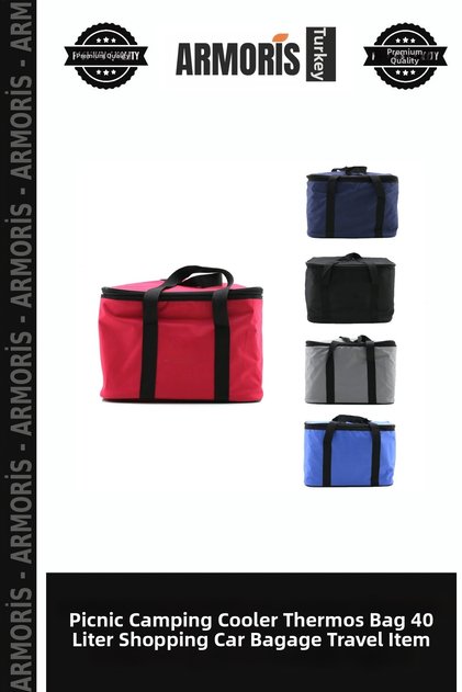 Picnic Camping Cold Keeper Thermos Bag 40 Liters Market Shopping Car Trunk Journey Item