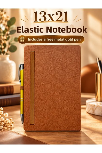 13X21 Rubberized Notebook with Metal Ballpoint Pen as a Gift!