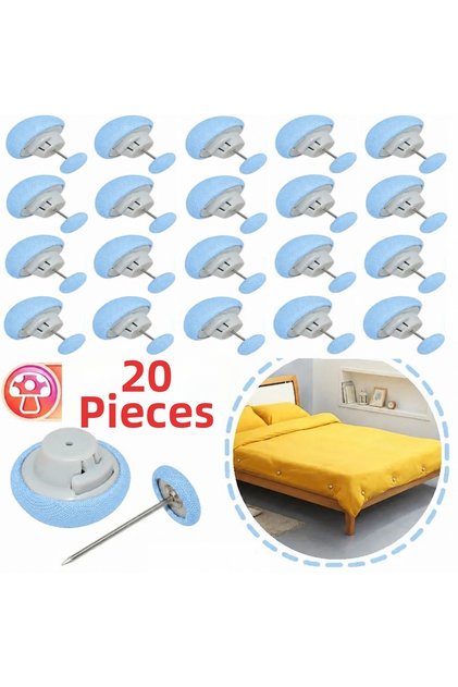20 Pcs Blue Quilt Cover and Sheet Holder Stabilizer Pillow Duvet Cover Stabilizer Organizer