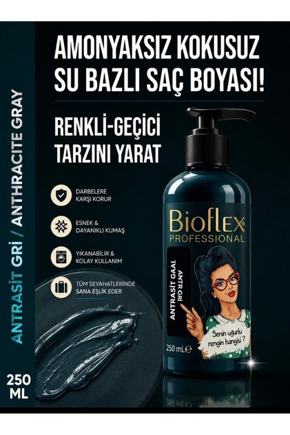 Gri Antrasit Gri Geçici Renkli Saç Renkli Saç Boyası 250 ml Kokusuz Su Bazlı Amonyaksız
