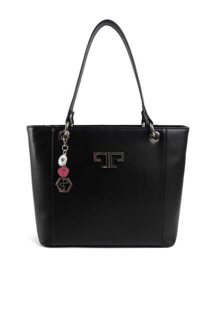 Black - Black Plain Women's Shoulder Bag Sp1176