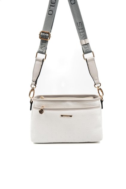 White - Women's Crossbody Bag with A.Grey Logo Sp1184