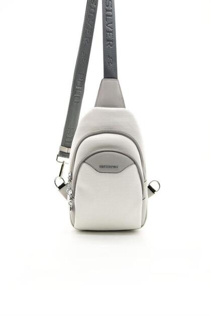 White - A.Grey Honeycomb Women's Body Bag Sp959