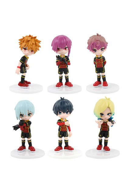No Box B 6pcs/set BLUE LOCK Isagi Yoichi Anime Figure Toys Collection Animation Model Cute Ve