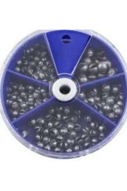 1 set 205 sinkers Lead Fishing Sinkers 205pcs Open Lead Pendant With Storage Box 0.2g 0.3g 0.4g 0.6g