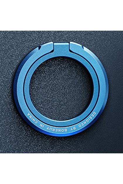 Blue Magnetic Cell Phone Ring Holder Mobile Phone Bracket Removable Cell Phone Grip Kickstand for