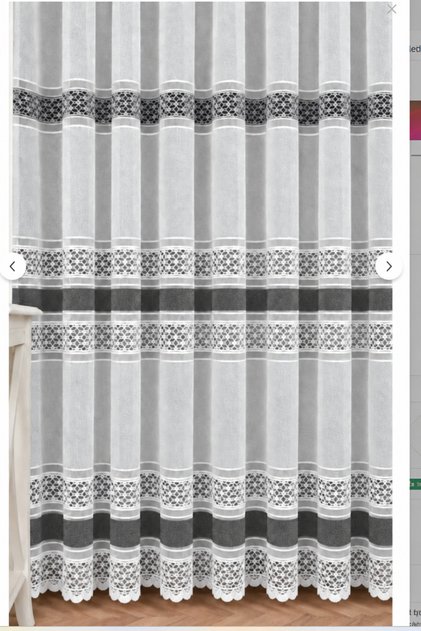 Lace Tulle Curtain |   Anthracite |   1X3 Dense Pleats |   No Wrinkle, No Ironing Required |   Decorative Tulle Curtain