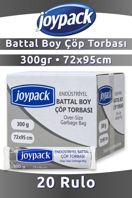 Industrial Battal Garbage Bag Roll Head 10 Pieces, 20 Rolls - 300Gr 72X95 cm 70 Lt