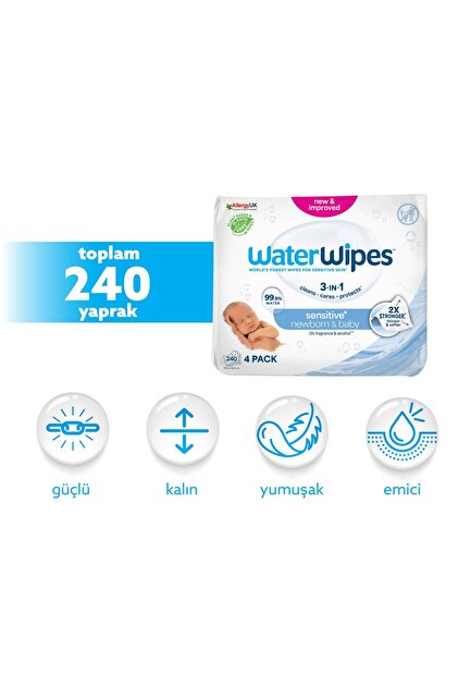Bio Yenidoğan Islak Mendil 4×60 Adet (240 Yaprak)