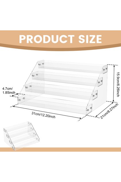 4 Layer 4/5-Layers Acrylic Display Stand Transparent Multi-purpose Organizer Shelf for Makeup Perfum