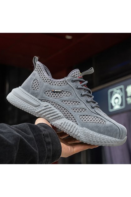 38 black Summer Work Shoes with Protection Breathable Lightweight Safety ShoesSteel Toe Cap Working