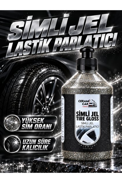 Gümüş Simli Jel Lastik Parlatıcı 500ML 1 Hafta Kalıcılık