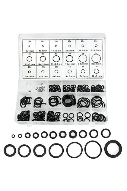 225 PCS Set 419/225PCS Set Universal O-Ring Assortment 32 Size Nitrile Rubber Ring Seal O Ring Gaske