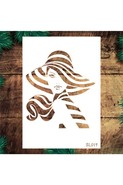 Stencil Tasarım Sl011 Siluet- Dekoratif Duvar, Fayans Ve Eşya Boyama Şablonları 21x30cm