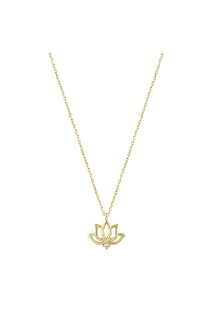 Altın Lotus Kolye - 14K