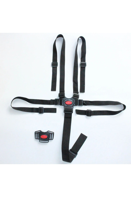 Black Baby Safety Belt 5 Point Harness Dining Feeding Chair Belts Baby Protection Universal Belt Lun