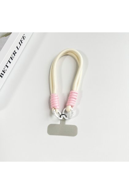 Polyester / Nylon WHITE New Handwoven Universal Lanyard Mobile Phone Universal Lanyard Wrist Strap S