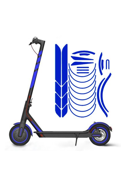 blue body stickers 1 Set Reflective Sticker Wheel Decals Reflective Tire Applique Tape for XIAOMI M3