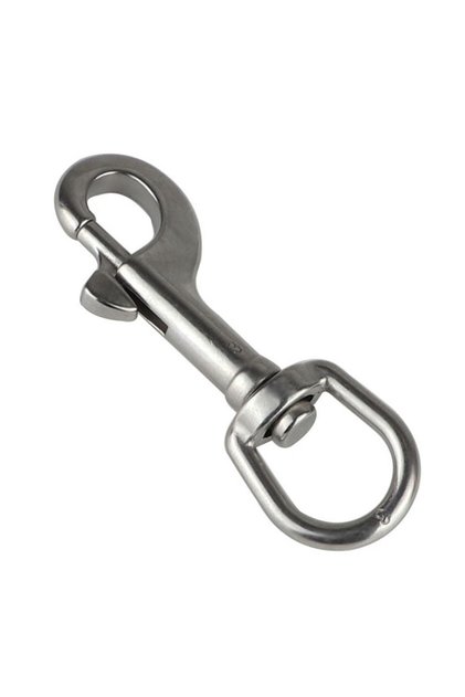 65mm 1PC 316 Stainless Steel Swivel Eye Bolt Spring Snap Hook Marine Diving D Ring Snap Hooks With S