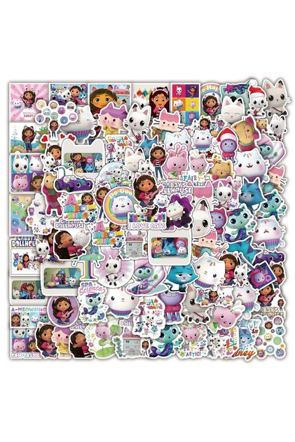 100Pcs Gabby's Dollhouse Stickers For Suitcase Skateboard Laptop Luggage Fridge Phone Car Styling St