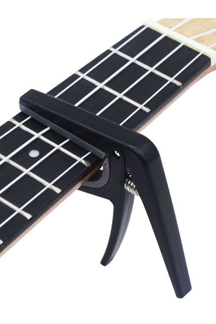 black Professional Black Ukulele Capo Change Tuner Musical Instrument Accessories Acoustic 4 Strings