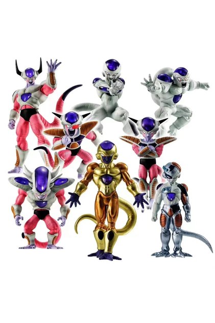 Bandai 8pcs no box 8pcs/Set Dragon Ball Z Frieza Figure Freezer Third Form Figurine PVC Action Figur