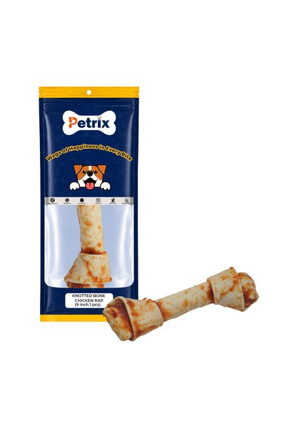 Knotted Bone Chicken Wrap Dog Chew Treat (9 Inch, 1 Pc)