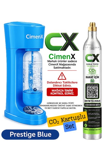 Soda Maker – Blue Edition - Soda Kartuşlu Set