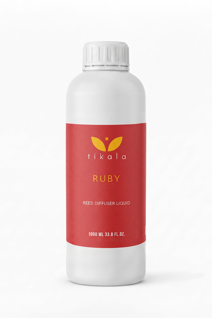 Bambu Çubuklu Oda Kokusu Kristal Yenileme Likiti Ruby - 1000 ML | Refill - Yedek