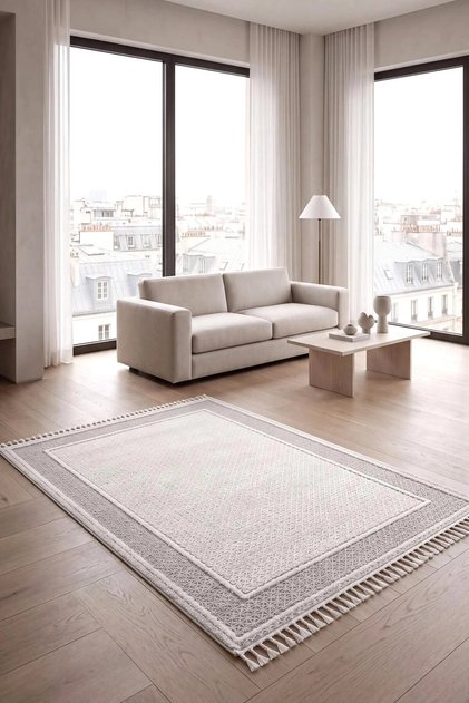 Krem Renk Modern Dokuma Halı Bukleli Yumuşak Halı Oturma Odası Salon Mutfak Antre Yolluk Halısı LIFE