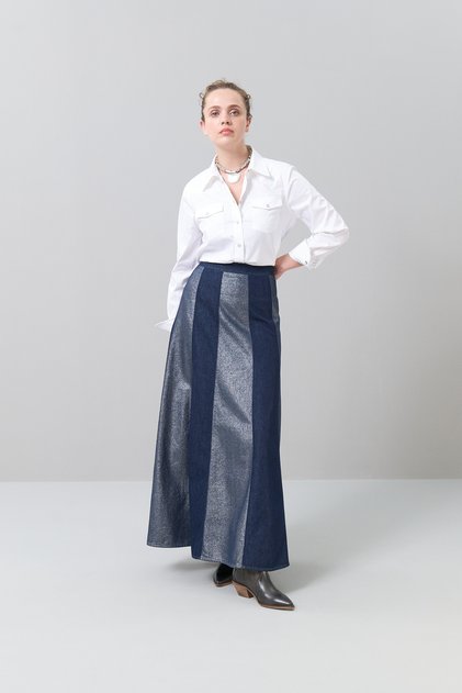 Maksi Boy Denim Etek Lacivert K2515014_015