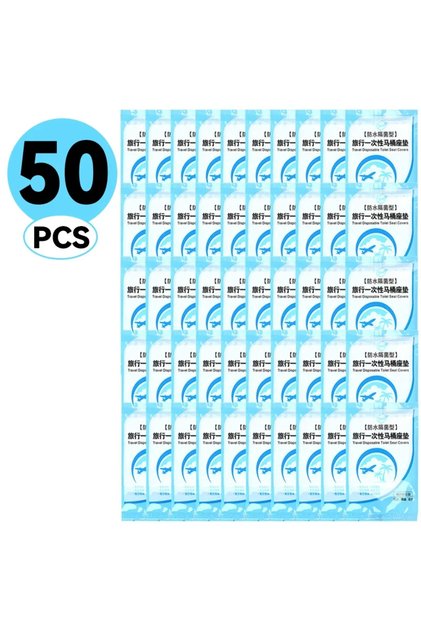 50PCS 100/1Pcs Disposable Toilet Seat Cover Mat Portable Waterproof Safety Toilet Seat Pads for Trav