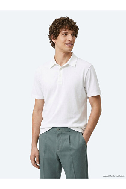 White Plain Cotton Blended T-Shirt