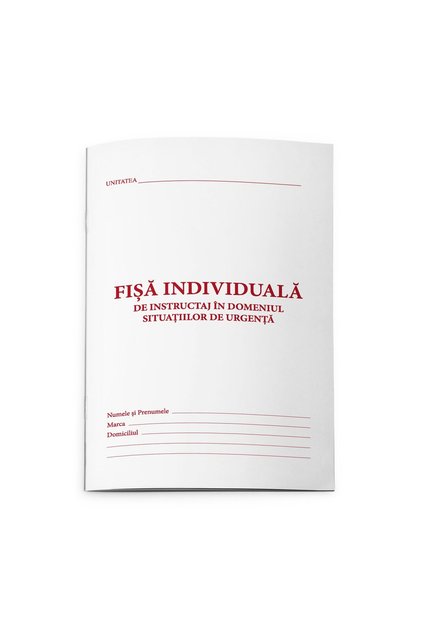 Fișă de instruire individuală în situații de urgență