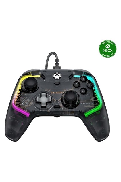 Kaleid Wired Xbox Controller, Transparent RGB - Hall Effect Sticks, Xbox Series X|S & PC
